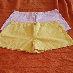 Ralph Lauren Yellow and Pink Women's Shorts